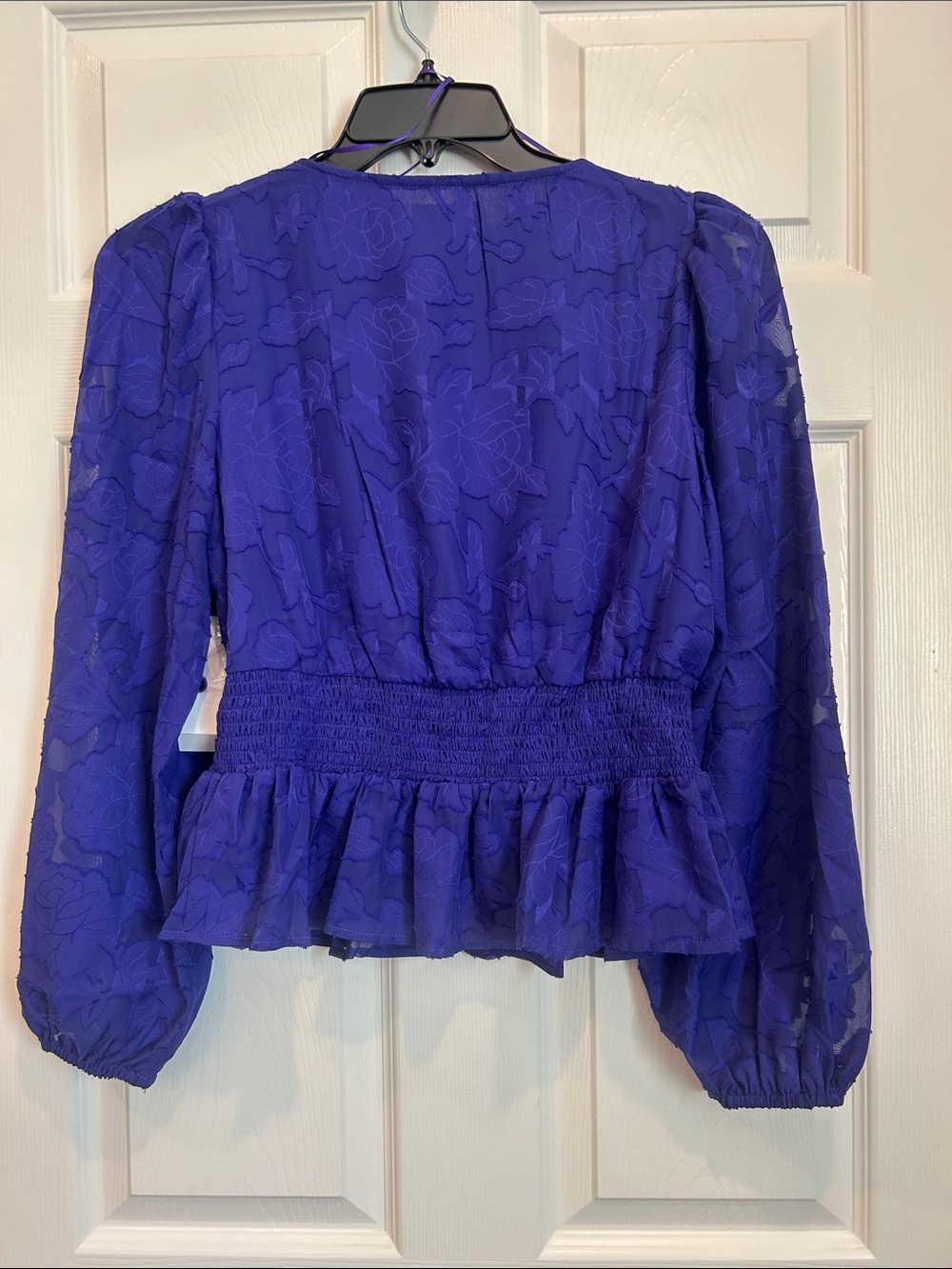 52SEVEN Floral Blouse in Violet Blue - Picture 6 of 10